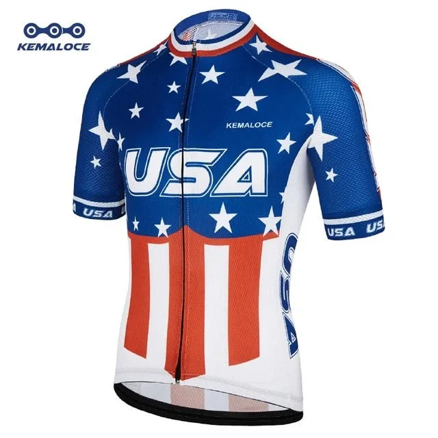 USA Navy International Men Cycling Jersey New American Sport Dirt Outdoor Bike Cycling Shirt Short Sleeve Pro Team Bicycle Shirt