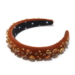 WALNUT CRYSTAL EMBELLISHED ALICE HEADBAND