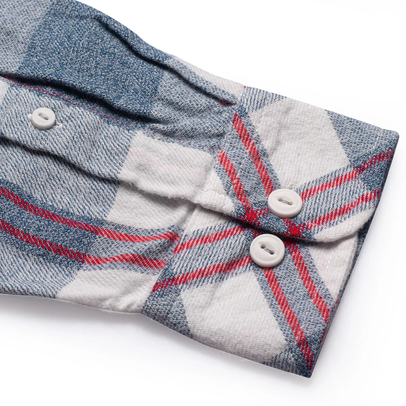 White Grey Check Enzyme Washed Shirt