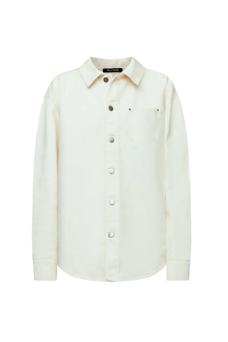 WOMEN DENIM SHIRT-IVORY