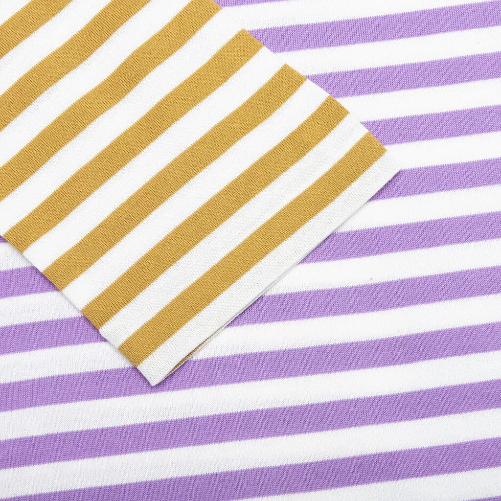 Women's Bi-Color Stripe T-Shirt - Purple/Olive