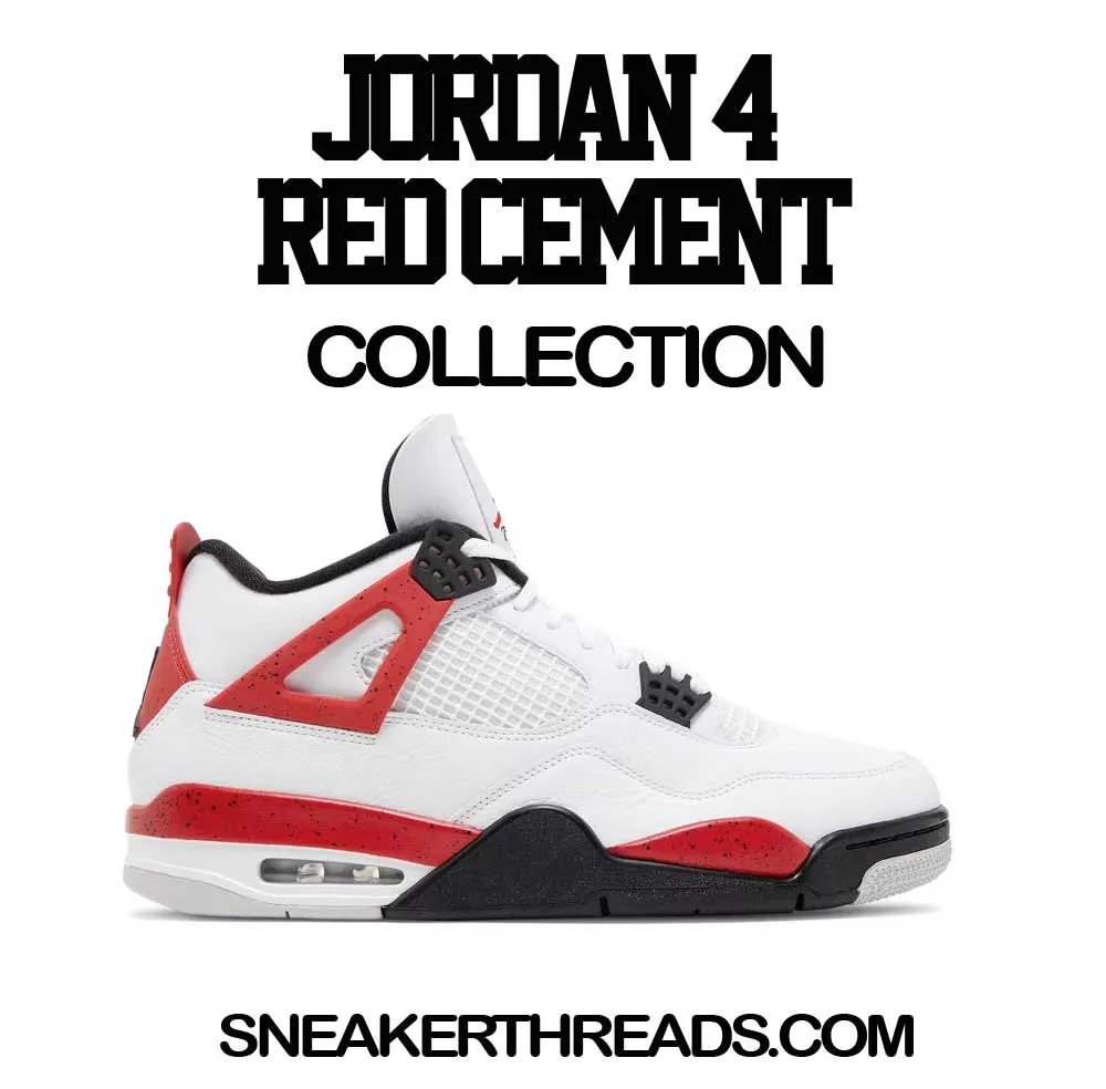 Womens Red Cement 4 Shirt - Fly Kicks - White