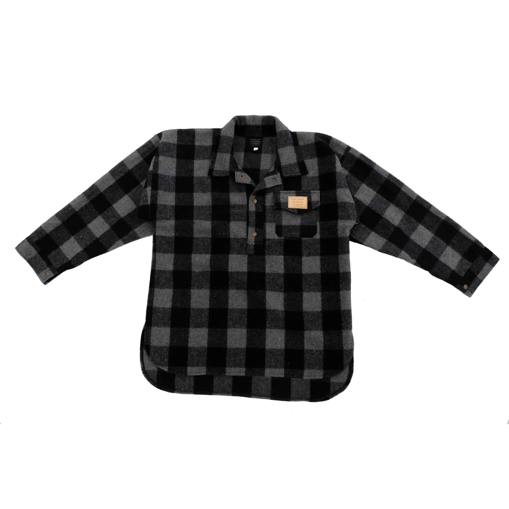 Wool Bush Shirt - Australian Made Rugged Flannel Plaid Shirt