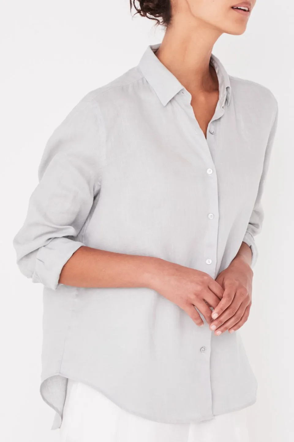 Xander Seafoam Linen Shirt