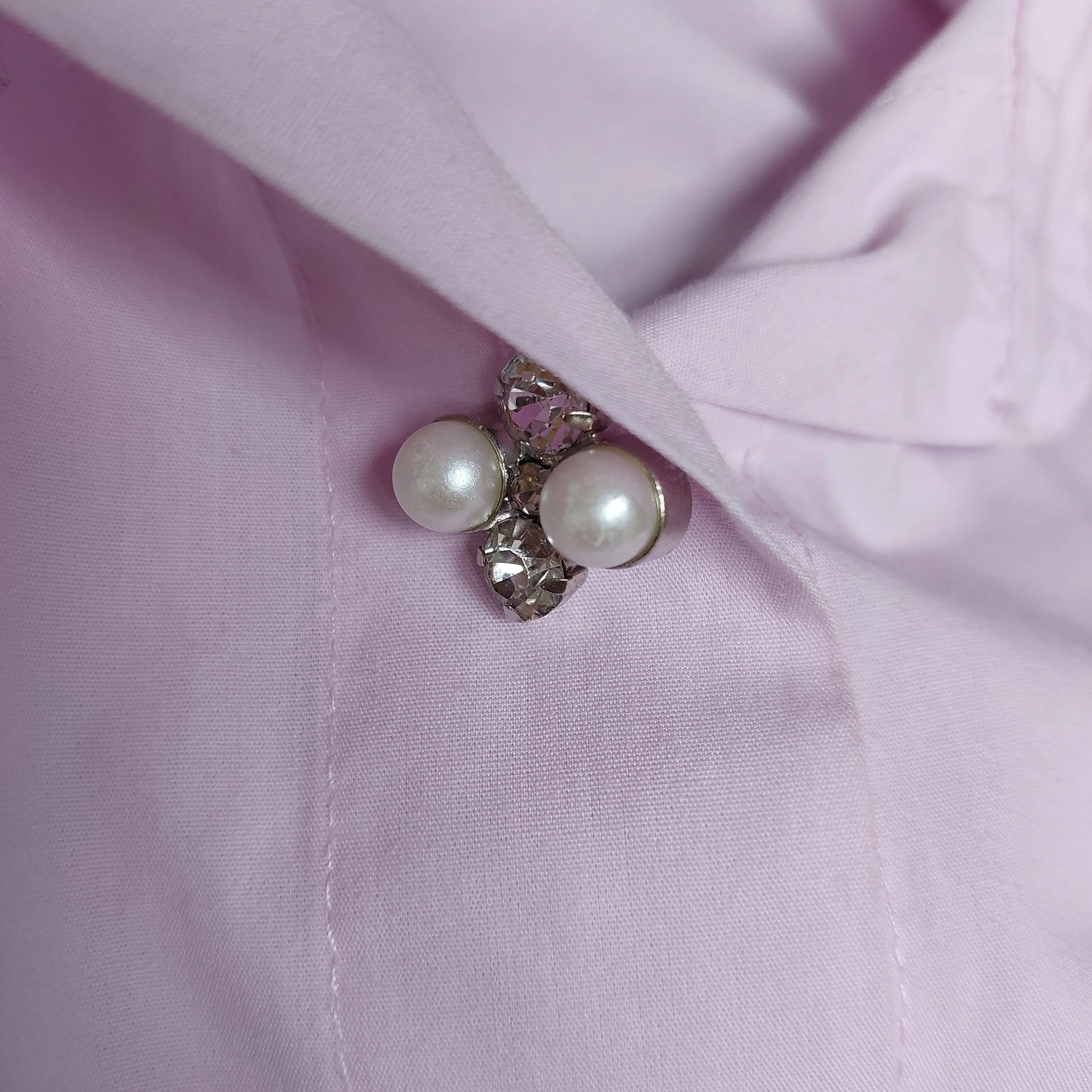 ZARA Light Purple Pearl Button Collared Shirt | Gently Used |